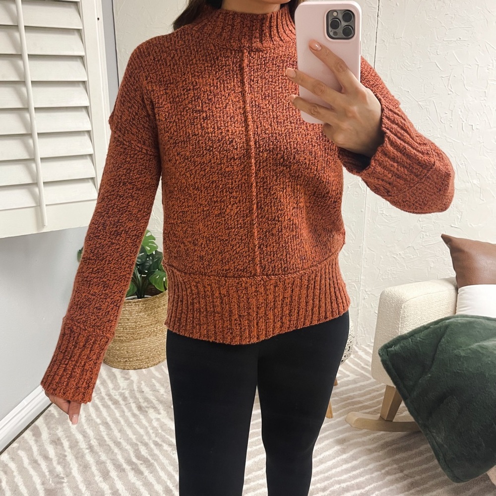 Smartwool Bell Meadow Sweater Woodsmoke-ginger Heather Marl Size Medium Orange - Picture 2 of 13